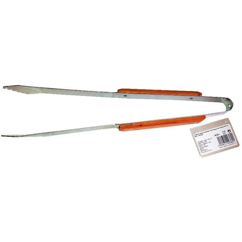 

bambu acc.barbacoa pinza inox 46 cm mango madera roble 450246 - Mibricotienda
