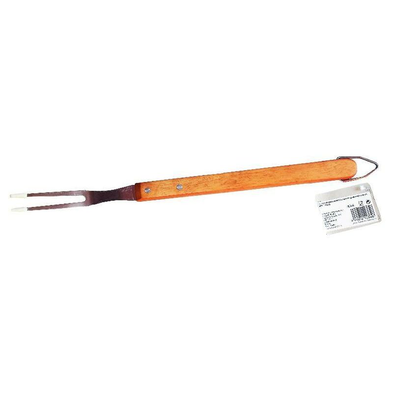 

bambu acc.barbacoa tenedor inox 46 cm mango madera roble 450248 - Mibricotienda