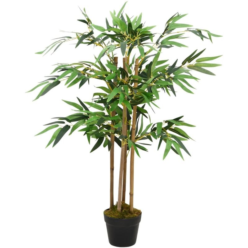 Planta artificial de bambú Twiggy con macetero 90 cm Vidaxl Verde