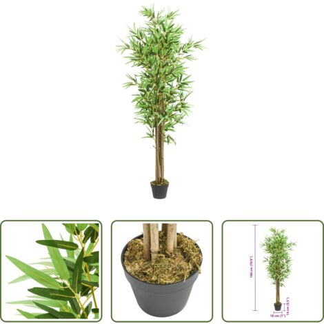 Bambù artificiale -  Albero Bambù Artificiale 1288 Foglie 180 cm Verde