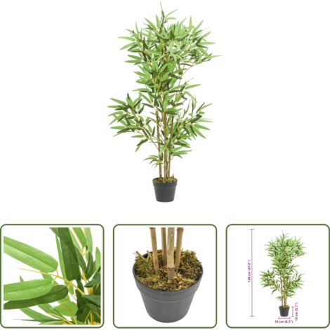 Bambù artificiale -  Albero Bambù Artificiale 552 Foglie 120 cm Verde