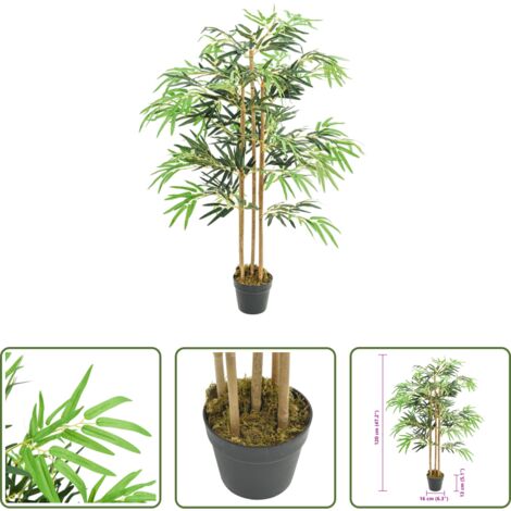Bambù artificiale -  Albero Bambù Artificiale 730 Foglie 120 cm Verde