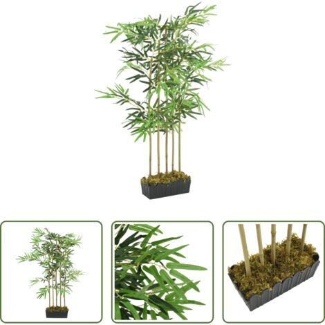 Bambù artificiale -  Albero Bambù Artificiale 730 Foglie 120 cm Verde