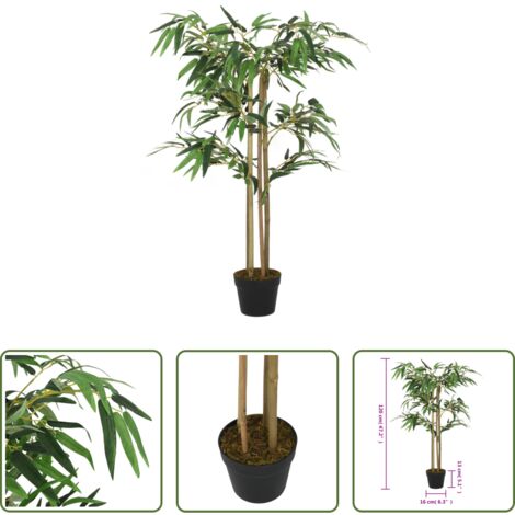 Bambù artificiale -  Albero Bambù Artificiale 760 Foglie 120 cm Verde