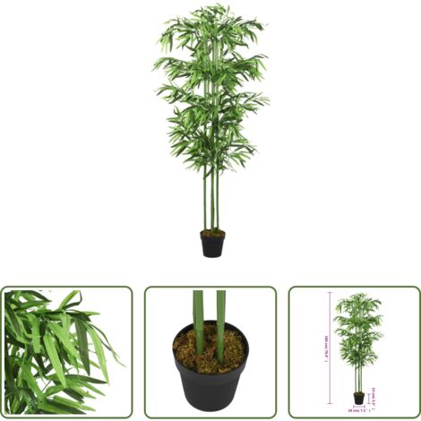 Bambù artificiale -  Albero Bambù Artificiale 864 Foglie 180 cm Verde