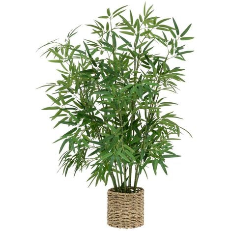 Bambù artificiale in vaso naturale h100cm verde - Atmosphera créateur d'intérieur