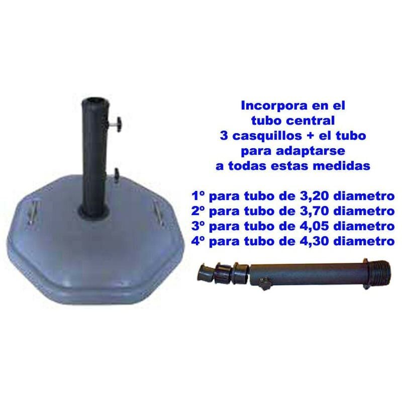 

MIBRICOTIENDA bambu base parasol cemento octogonal gris oscuro d 500x80mm 30kg