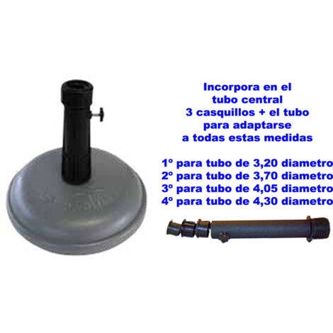 bambu base parasol cemento redonda gris oscuro d 480x80mm 16 kg