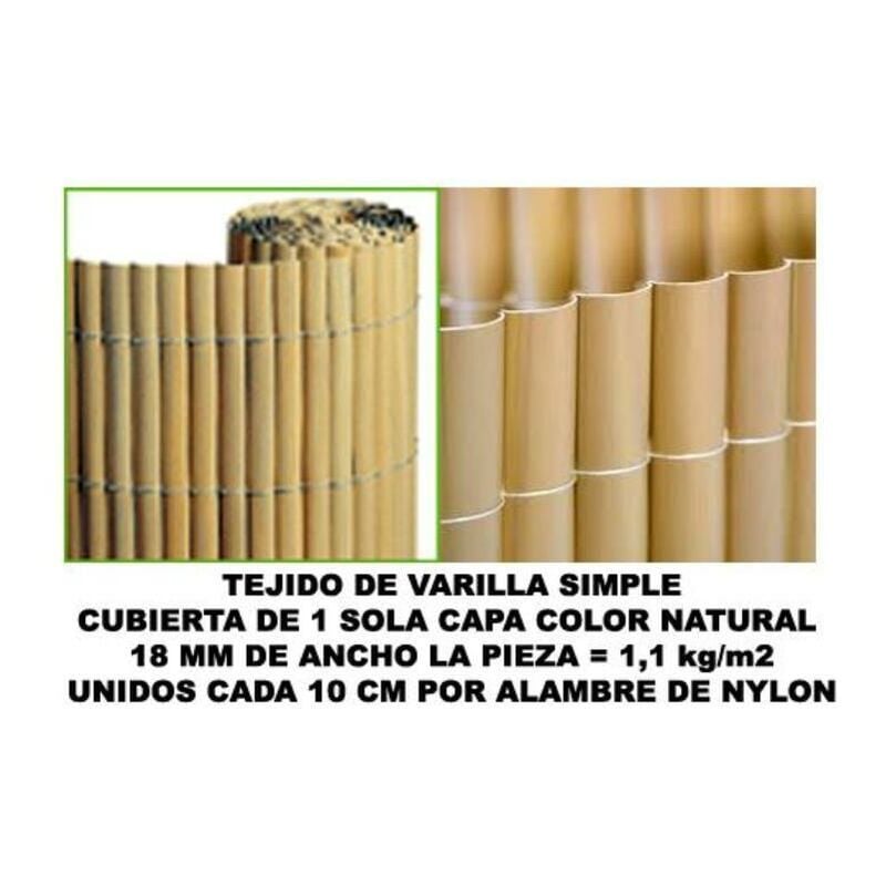 

bambu cañizo pvc 1 cara 18 mm color natural 200x500 cm mz8006 - Mibricotienda