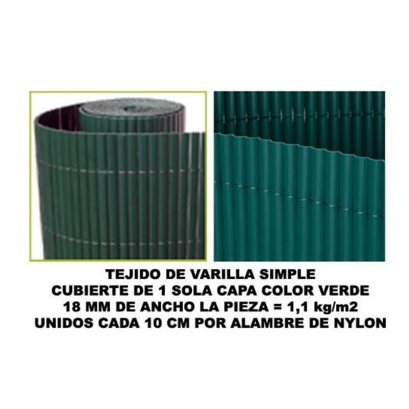 

bambu cañizo pvc 1 cara 18 mm color verde 200x500 cm mz8006 - Mibricotienda