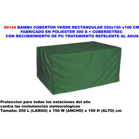 BAMBÚ Cobertor rectangular 250x150x100cm poliéster fabricado en poliéstercolor verde