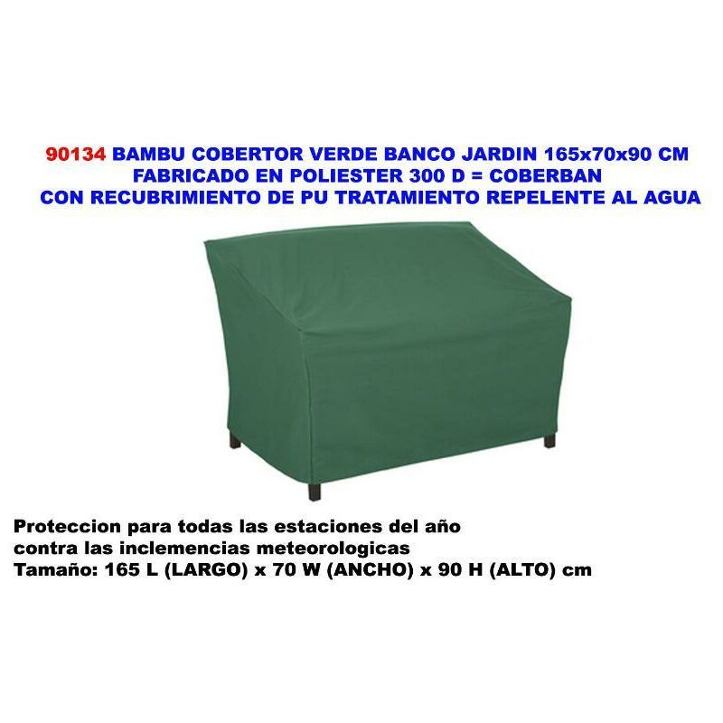 

bambu cobertor verde banco jardin 165x70x90 cm poliester recu.pu - Mibricotienda