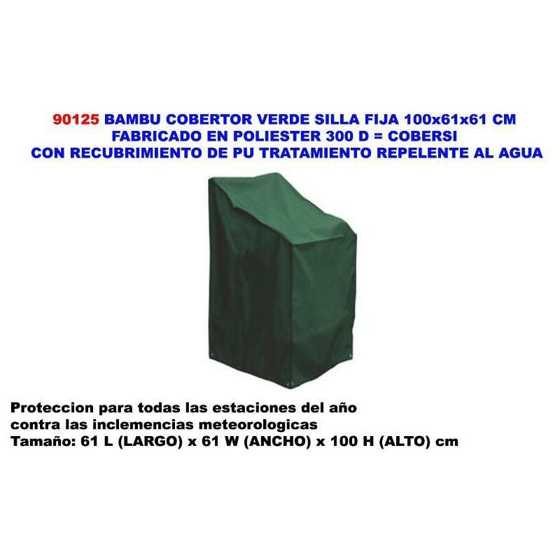 

bambu cobertor verde silla fija 100x61x61 cm poliester recubr.pu - Mibricotienda