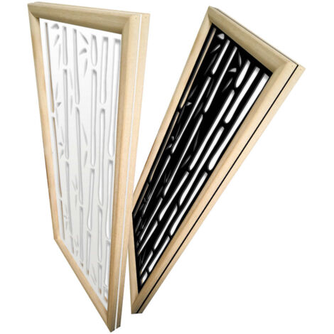 BAMBU - Moduli Decorativi in Legno e PVC - Misura: 47x94 cm - Colore: bianco