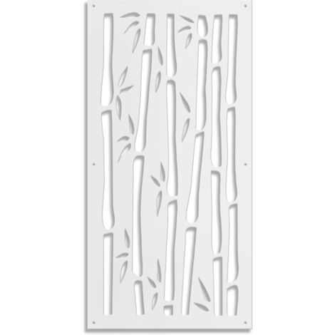 BAMBU - Pannello in PVC traforato - Parasole - Misura: 50x150 cm - Colore: bianco