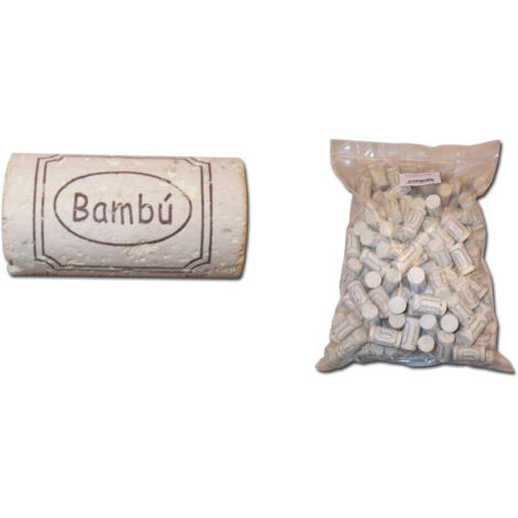 BAMBU T-CORCHO CILINDRICO 45x24=200 UND.COLMATADO BLANCO=33226