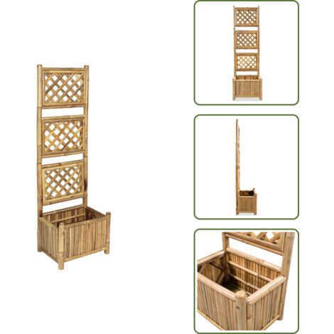 Bambù - vidaXL Letto Rialzato da Giardino con Graticcio in Bambù 40 cm - Giardino