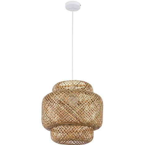 Bambus-Deckenlampe - Boho-Bali-Design-Pendelleuchte - Kamon Natural wood