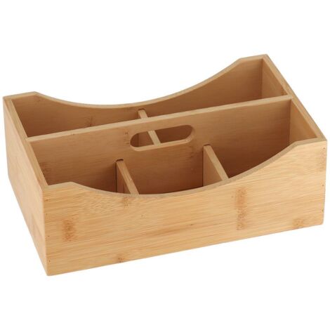 Bambus-organizer mit 5 fächern und handgriff - bambus - Tendance