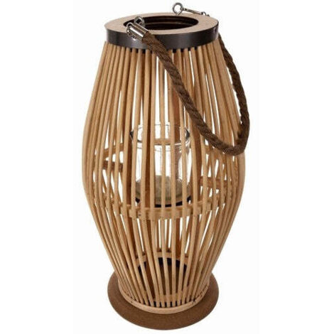 Bambus rattan laterne gardlov 24282