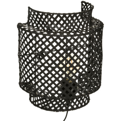 BAMBUS-WANDLAMPE Liby schwarz ASIATISCHES DESIGN