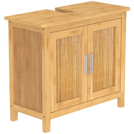 Bambus Waschbeckenunterschrank
