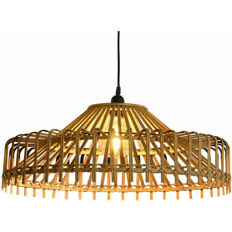 Bambusdecke 61x61x31 Bambus Natural Marron Material Mehrfarbige Farbfamiliendecke und Wandminen Details