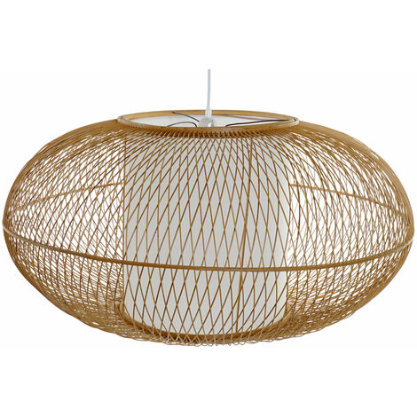 Bambusdecke 83x83x40 natürliches Bambusmaterial mehrfarbige Farbfamiliendecke und Wandminen Details