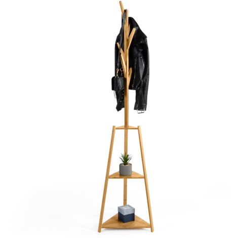 Bambusgarderobe LANA mit Eckregalen