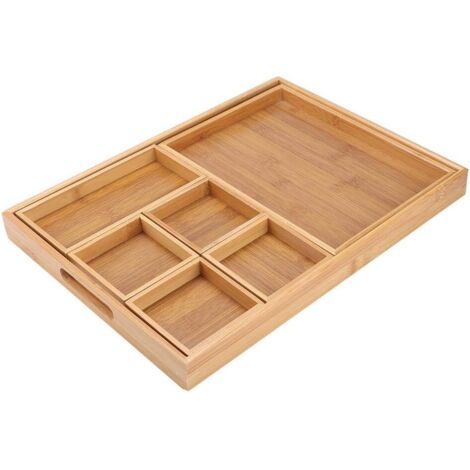 Bambustablett für Vorspeisen und Snacks, Käse- und Wurstständer, elegantes Tischaccessoire für Geburtstage und Empfänge