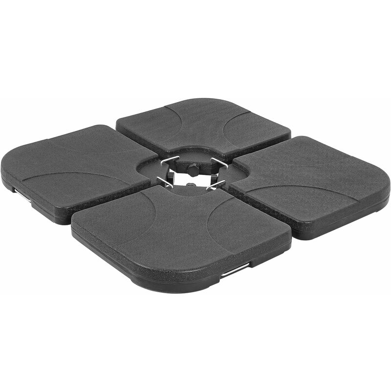 Tavolino Copribase Per Ombrellone - Legno Di Acacia 62x62x25cm, Foro &Oslash;8cm