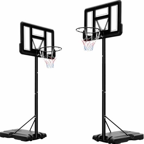 main image of "BAMNY Basketball Stand and Hoop, Height Adjustable from 230 to 304 cm, Steel Frame Basketball Stand Indoor/Outdoor for Teenagers and Adults, Black"