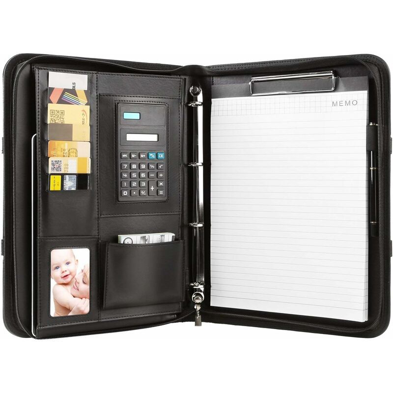 Cartella Portadocumenti A4,con Calcolatrice e