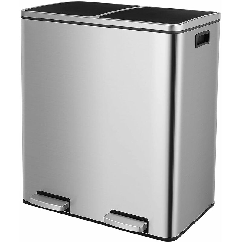 JIA JU Cubo de Basura plástico Cuadrado Capacidad : 8l, Color : Gray Cubo de Basura Cubo de Reciclaje de Cocina Cesta pequeña de Papel Usado sin Tapa 