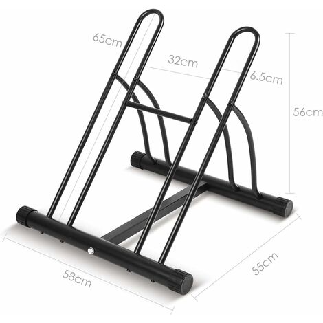 BAMNY Floor Mount Bicycle Rack for 2 Bikes Stand Double Bicycle Holder Storage Rack Garage Outdoors