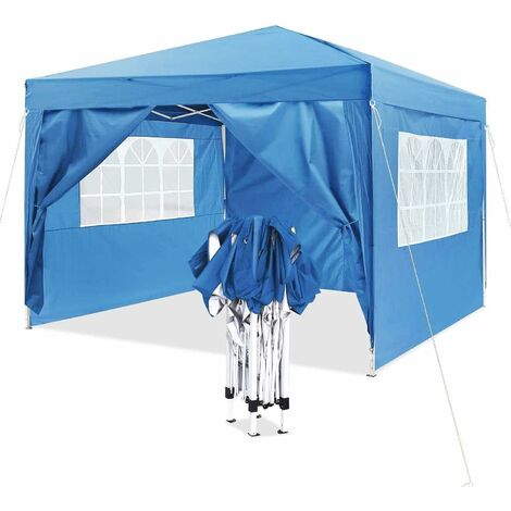 main image of "BAMNY Gazebo with Adjustable Sides, Outdoor Marquee Canopy, Awning for Beach Party Festival Camping and Wedding, 3mx3mx2.41/2.46/2.5m with Storage Box"