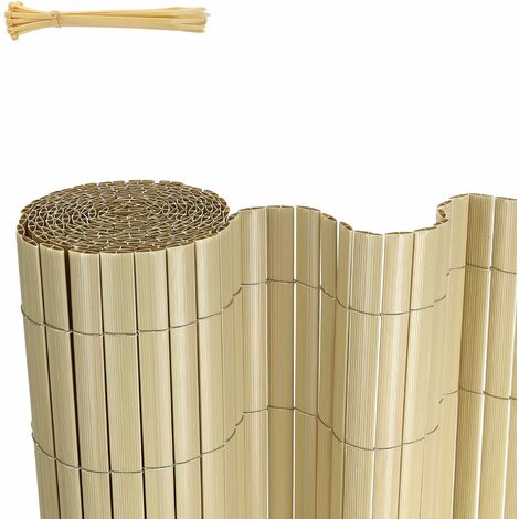 PVC Sichtschutzmatte 100x1000 cm  bambus Balkon Sichtschutz Zaun Windschutz 