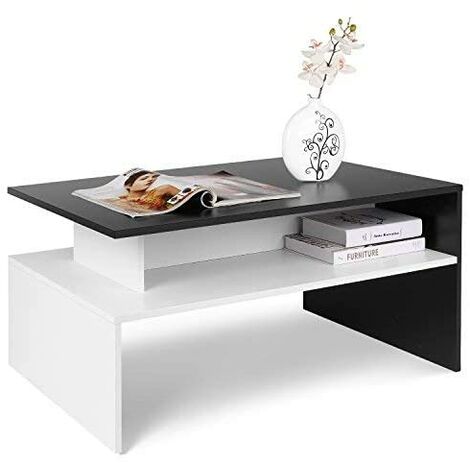BAMNY table basse table de salon table d'appoint table en bois table basse bois 90x50x43cm