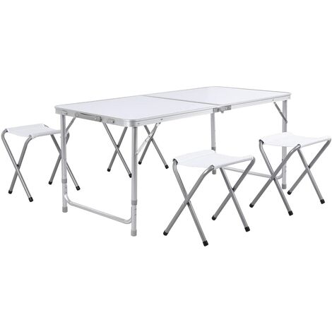 Alu Table de camping Table réglable en hauteur Falttisch Table de jardin stable Petit Encombrement 