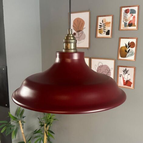 bamyum Bergo Suspension Luminaire Industrielle Rétro en Metal de 26 cm, Lustre de Salon Vintage, Éclairage de Plafond pour Chambre, Cuisine, Plafonnier, Lampe Suspendue