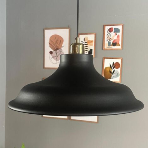 bamyum Bergo Suspension Luminaire Industrielle Rétro en Metal de 26 cm, Lustre de Salon Vintage, Éclairage de Plafond pour Chambre, Cuisine, Plafonnier, Lampe Suspendue