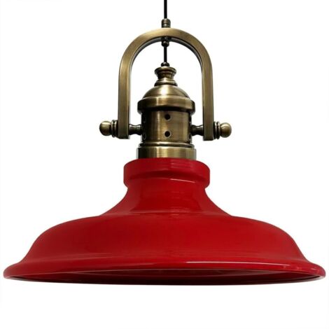 bamyum Bergo Suspension Luminaire Industrielle Rétro en Metal de 26 cm, Lustre de Salon Vintage, Éclairage de Plafond pour Chambre, Cuisine, Plafonnier, Lampe Suspendue