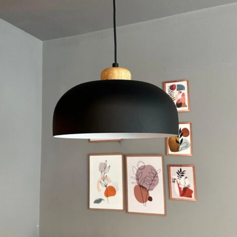 bamyum Rocha Suspension Luminaire Industrielle Rétro en Metal de 30 cm, Lustre de Salon Vintage, Éclairage de Plafond pour Chambre, Cuisine, Plafonnier, Lampe Suspendue