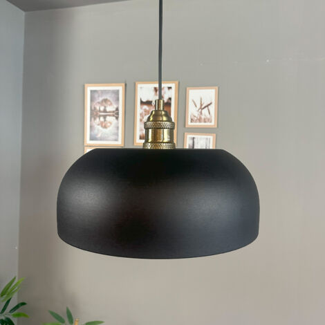bamyum Rocha Suspension Luminaire Industrielle Rétro en Metal de 30 cm, Lustre de Salon Vintage, Éclairage de Plafond pour Chambre, Cuisine, Plafonnier, Lampe Suspendue