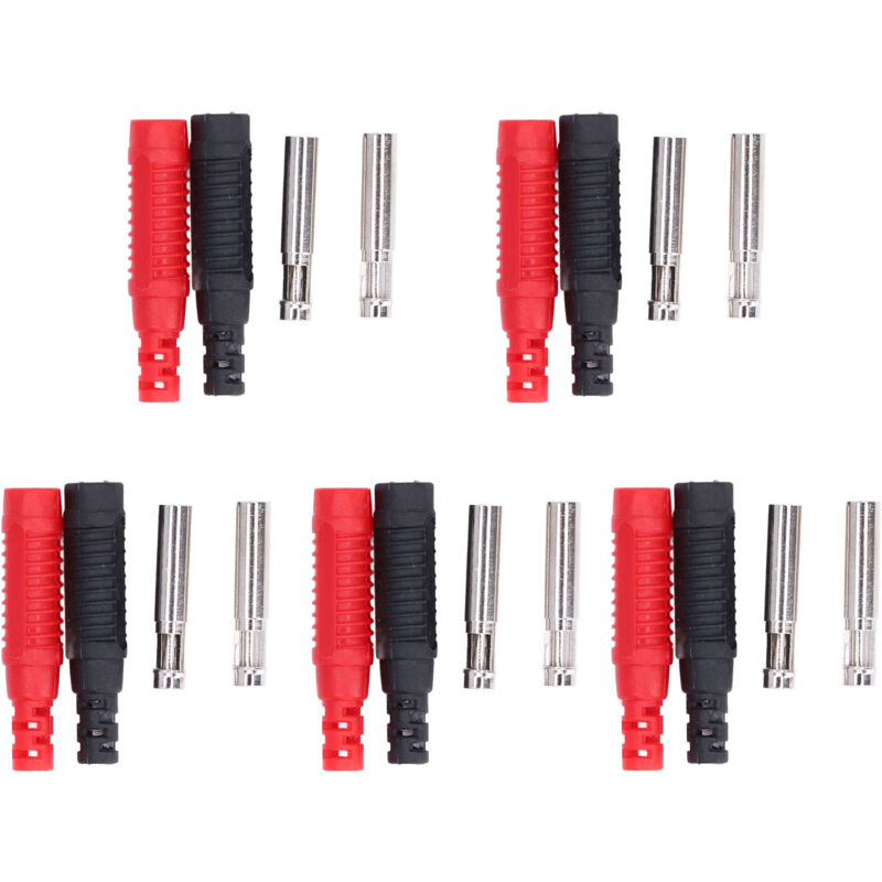 Ineasicer - Banana Plug Fiches Et Prises Banane Isolées De 10 Pièces Connecteurs j.10031 Female Banane à Souder De Sécurité Pour Fils De Test