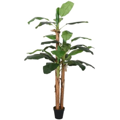 Bananier artificiel 22 feuilles 200 cm vert CFW41041