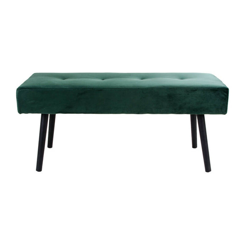 M&s - Banc 100x35x44 cm en velours vert - leedy M&s - Banc 100x35x44 cm en velours vert - leedy