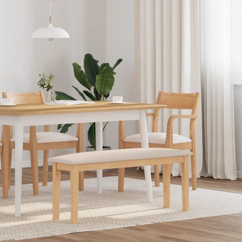 vidaXL Banc 110 cm bois massif caoutchouc