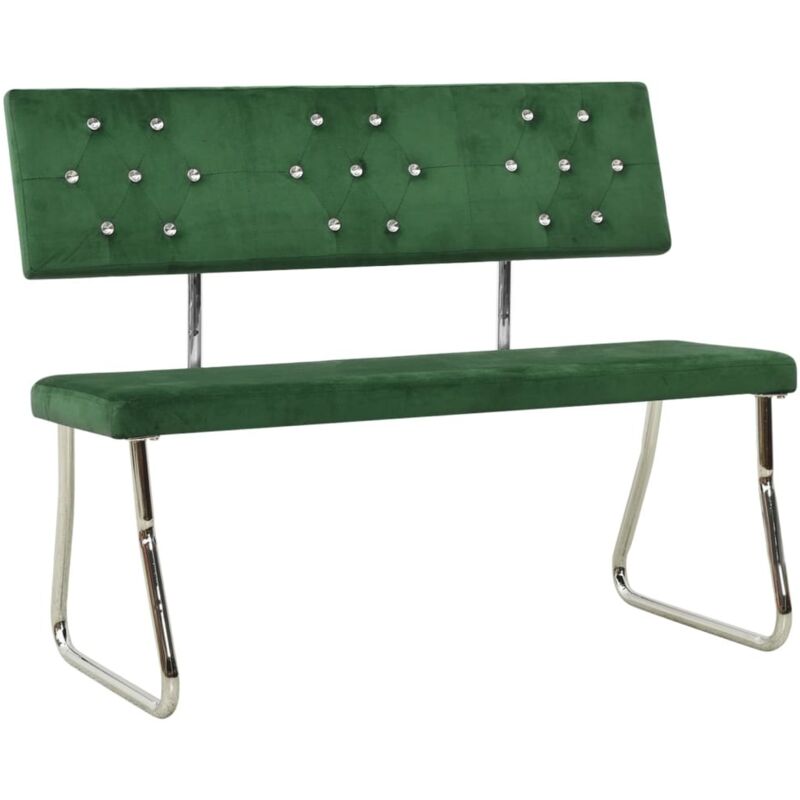 Banc 110 cm Vert foncé Velours vidaXL