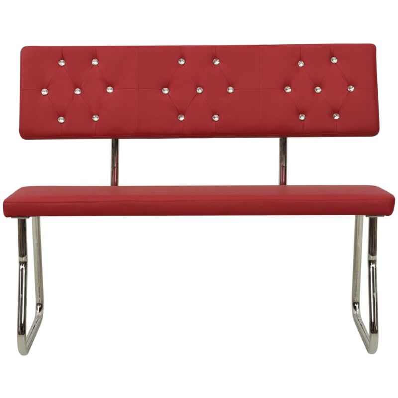Banc 110 cm Rouge bordeaux Similicuir